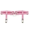 New Punk Rock Pub Girl Sexy Studded Star Leather Thigh Garter Rivet Leg Ring Goth Harajuku Handmade Garters