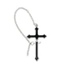 Goth Cross puncture Ear Studs for Girl  Link Chains Stud Earrings Woman Punk Jewelry Bar Party Earring