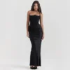 Elegant Temperament Women Maxi Dresses New Summer Sleeveless Sexy Backless Satin Collarless Fashion Women Long Dresses 2769