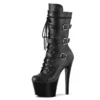 Silver Thin Heel 17 cm Pole Dance High Heels Platform Thin Heel Thick Soled Fashion Club Boots Large Gothic High Boots