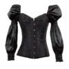 Dropshipping High Quality Steel Boned Long Sleeve Steampunk Vintage Gothic Corset Top
