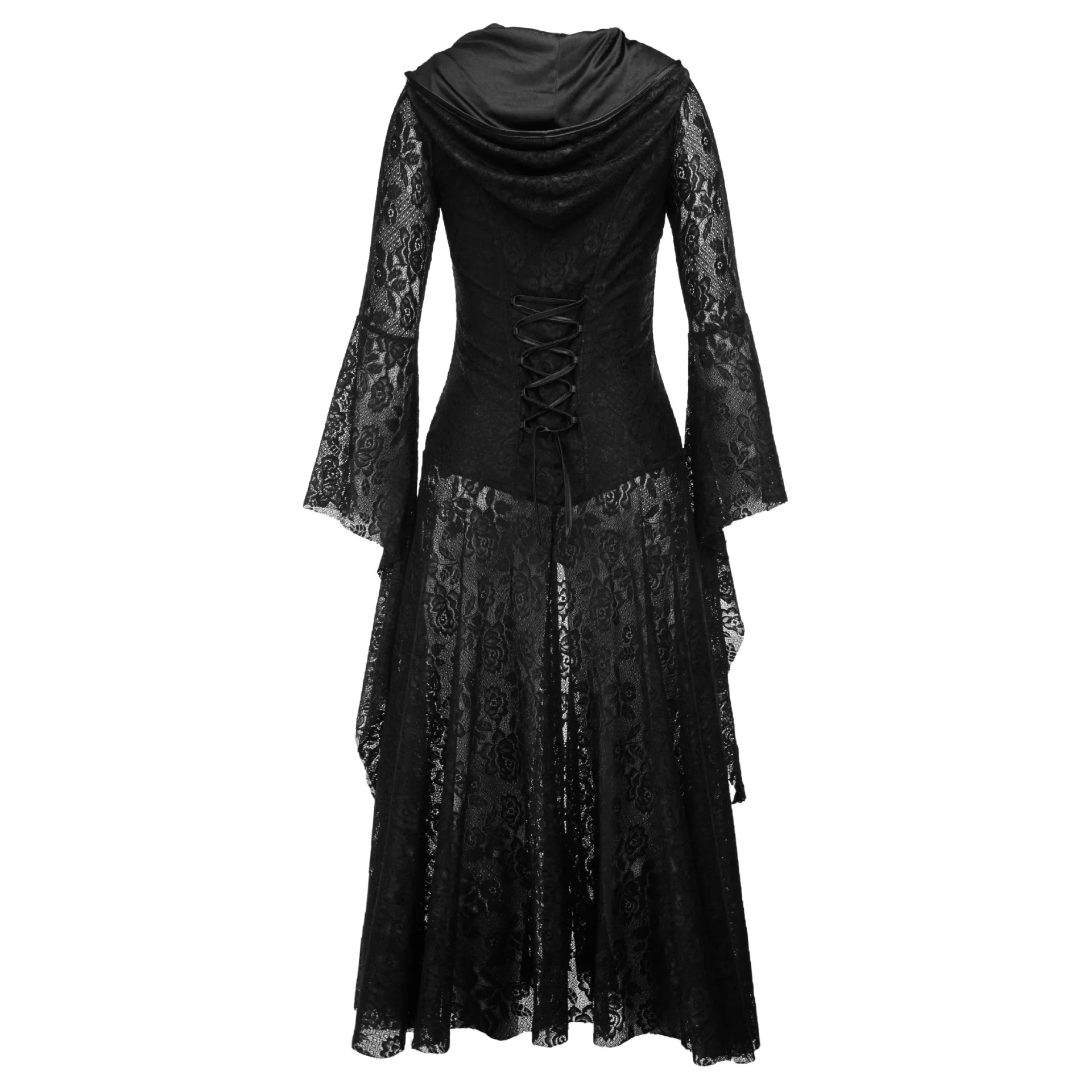 Lace Medieval Dress Costume Vintage Women Lolita Long Robe Dress Renaissance Viking Gothic Fantasy Ball Gown - Image 3