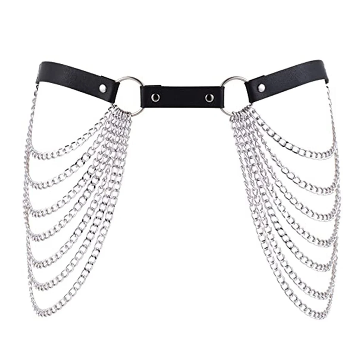 Women Punk Goth Leather Leg Garters Body Strap Harness Belt Fetish Lingerie Women Waist Cage Harness Erotic Garther Belt