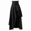 NEW TREND Womens Steampunk Gothic Black Long Skirt