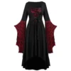 Clothes Women Vintage Cosplay Costume Witch Vampire Gothic Ghost Dresses up Party Lace Strap Dress Clothes Autumn Winter