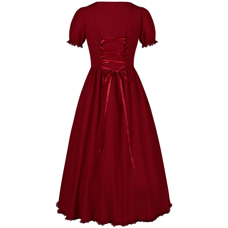 New Plus-size Foreign Trade Hot Women's Steampunk Gothic High and Low Network Retro Punk Dress - Image 3