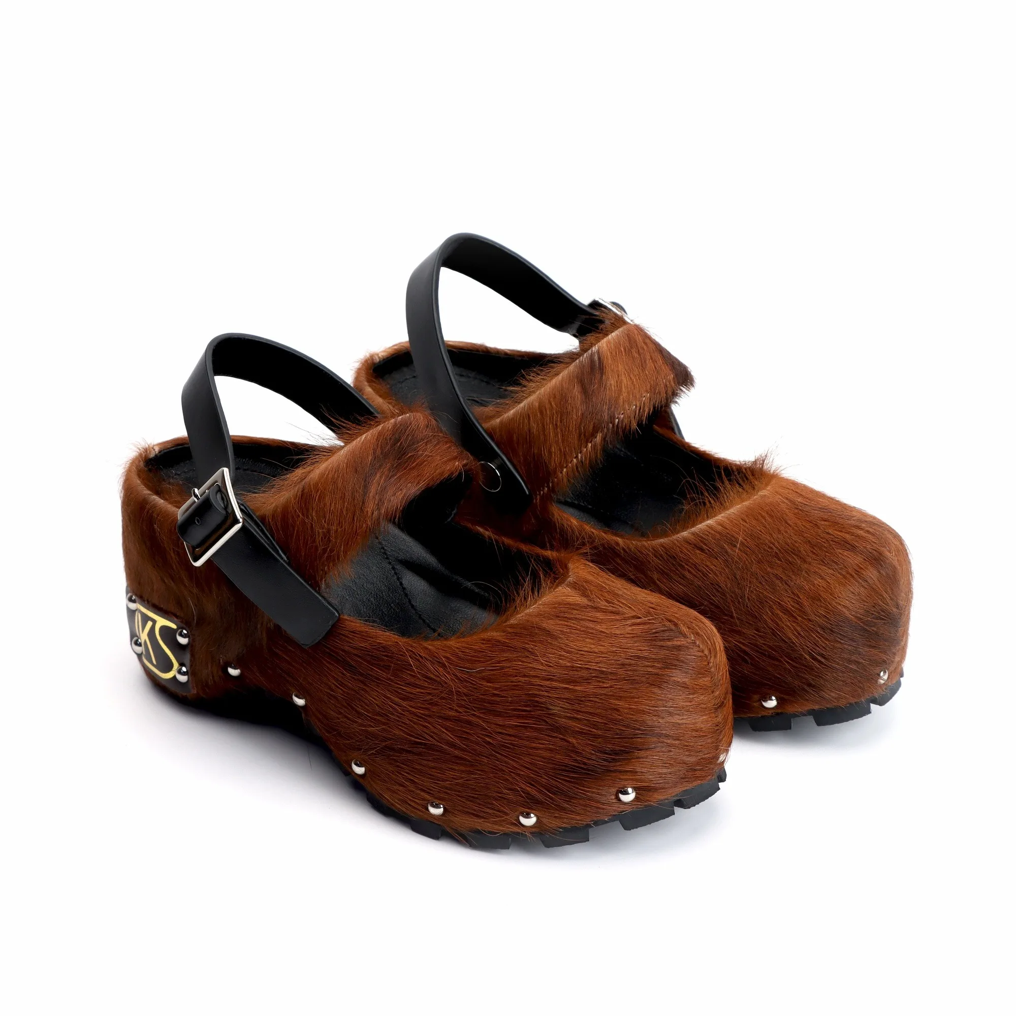 Italian Strap Women's Designer Tall Sandals Luxury Thick Bottom Color blocked Wool Lined Leather Shoes - Image 4